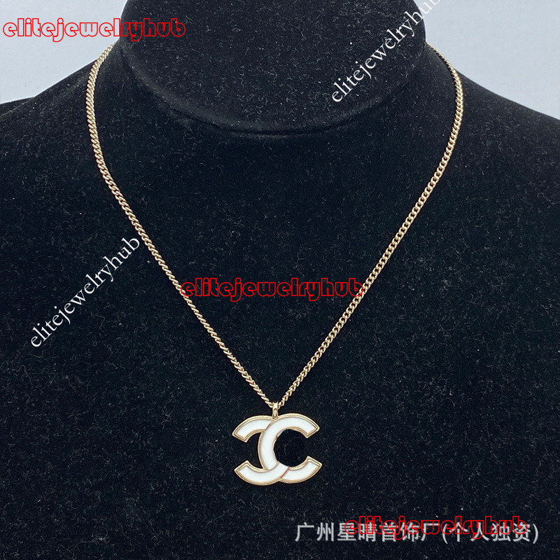 CH CC Jewelry Petal Design Elegant Classic Light Luxury Fashionable Niche Trendy Versatile Letter Double O Necklace Channel Necklace