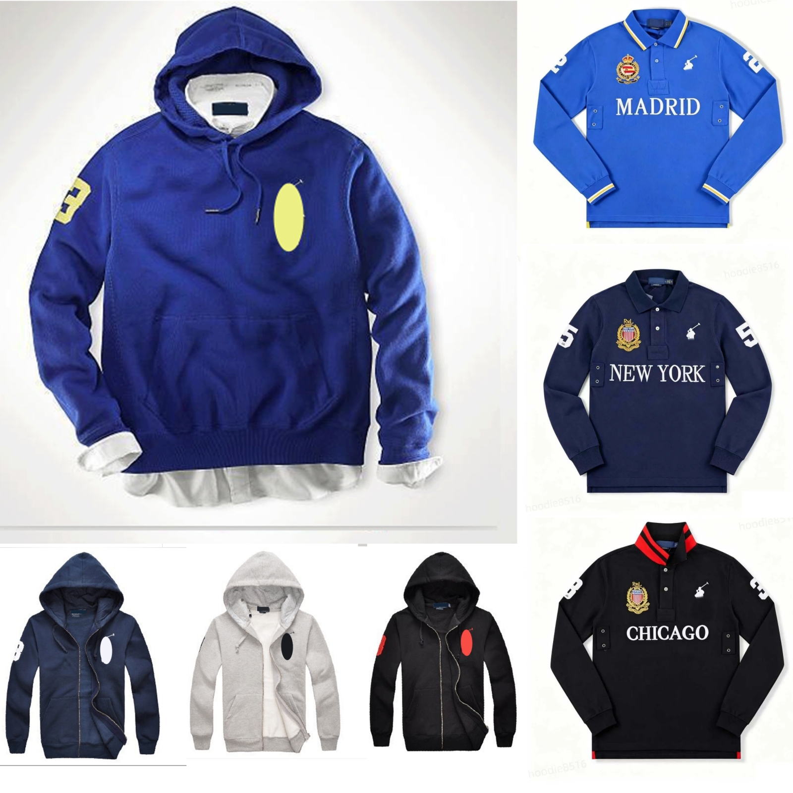 Polo Designer hoodie mens Polo hooded fashion graphic hoodie Wholesale Street Embroidery print hoodies Unisex style Loose tracksuits Sweatshirts eur