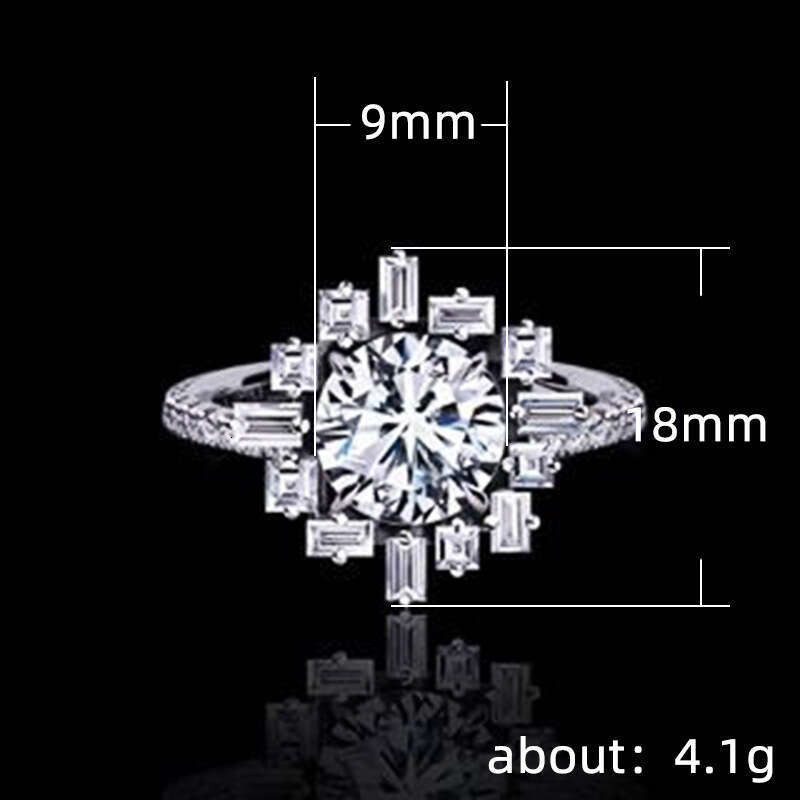 bestseller: Unique geometric-shaped women's Moissanite wedding ring hot-selling Jewelry jewelry wholesale