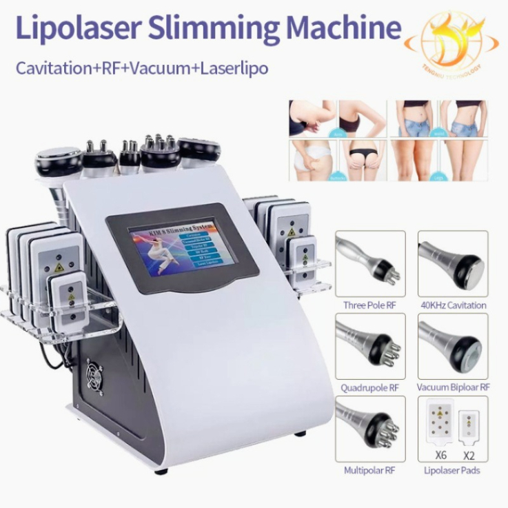 6In 1 40K Cavitation Slimming Ultrasonic Cellulite Removal Rf Skin Lift Multipolar Vacuum Lipo Laser Body Slimming Machine Zz.V1.1B