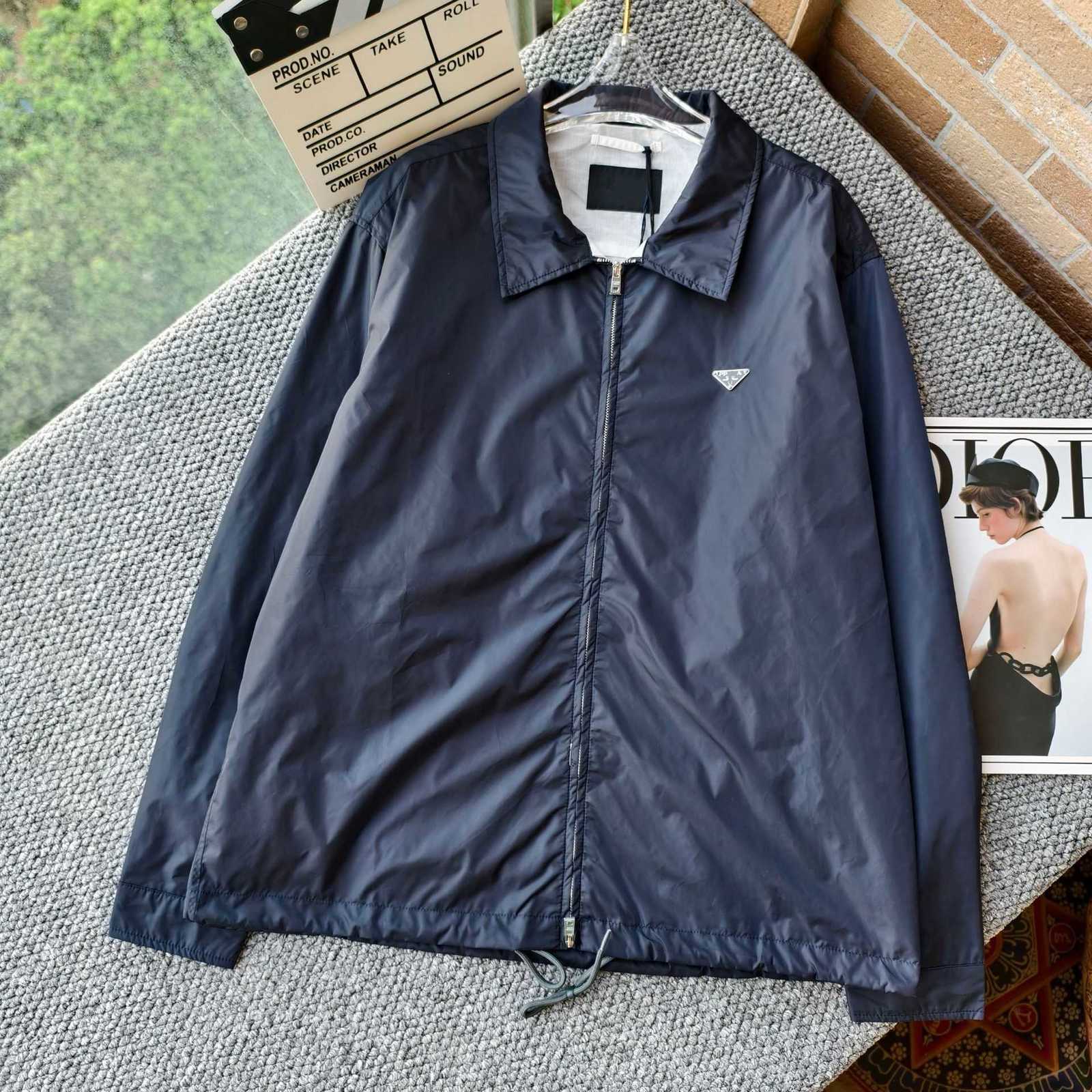 Men's Jackets Designer High-quality P-brand new spring and autumn men's casual jacket with pockets metal logo simple and stylish zipper ja