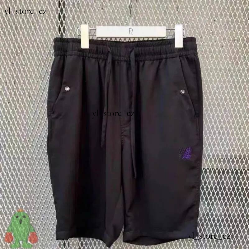 Needlle Short Mens Designer Embroidered Casual Track Side Webbing Brand Striped Fashion Cotton Needle Shorts High Quality Pants 469
