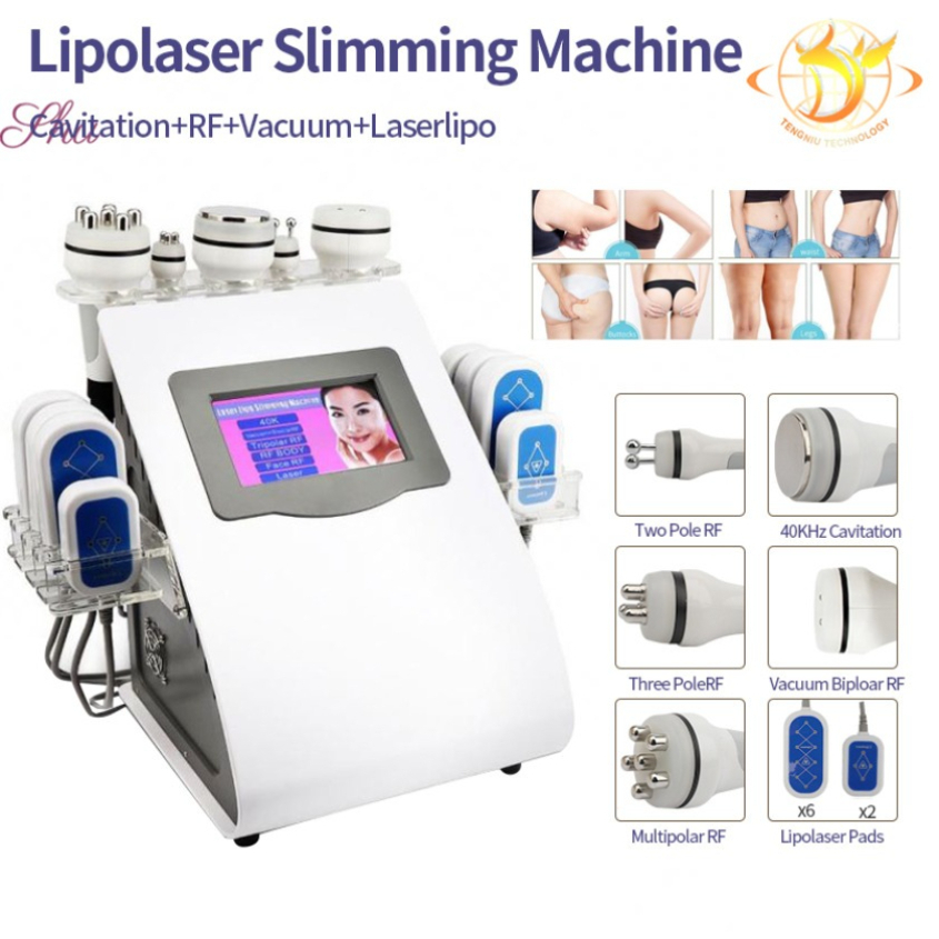 Model Slimming 40K Ultrasonic Cavitation Machine 8 Pads Lipo Laser Liposuction Vacuum Rf Skin Tightening Salon Spa Zz.V1.1B