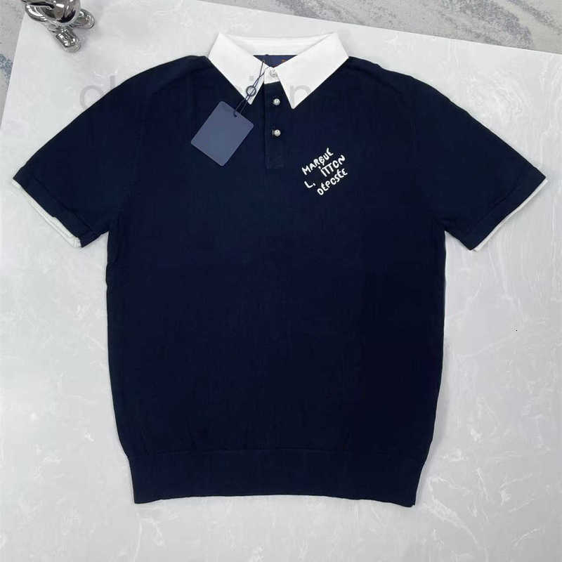 Men's Polos Designer 2026 Summer New Brand Version Original Label L Brand Pearl Button Knitted Short Sleeve Polo Shirt T-Shirt for Men and Wome
