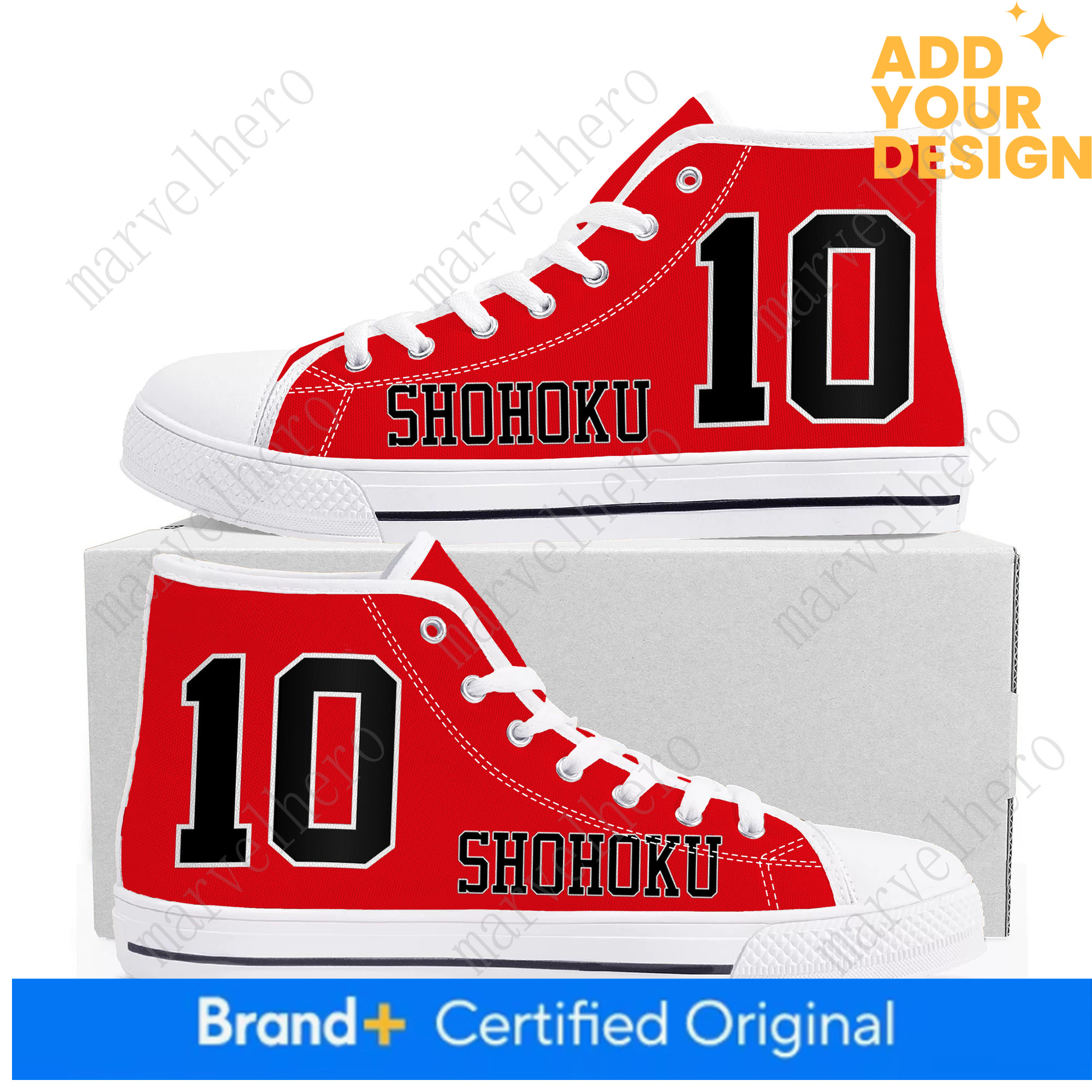 Slam Dunk Sakuragi Hanamichi Top Casual Shoes Mens Womens Teenager Canvas Sneaker Cartoon Anime Casual Pinhead Couple High Quality Custom Made Coupl