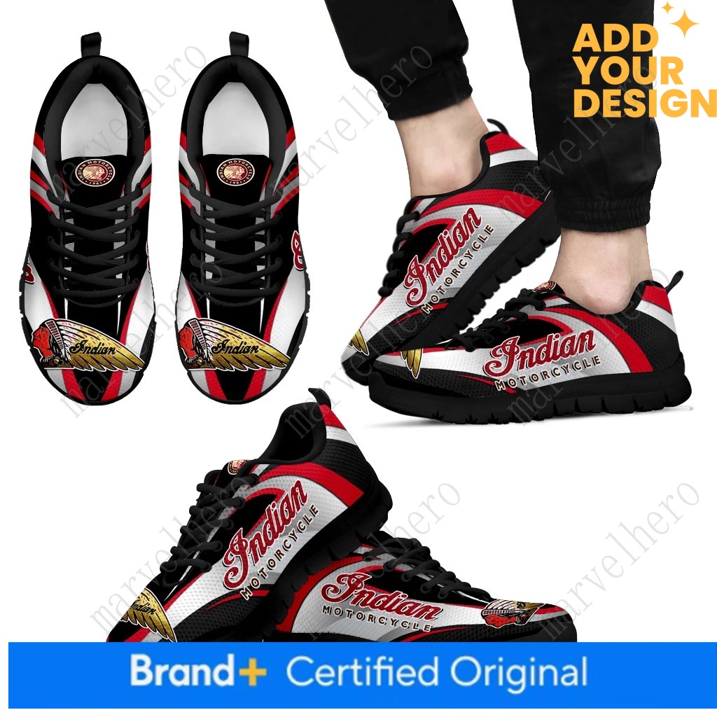 Indian Motorcycle Sports Shoes Mens Womens Sneakers Cartoon Anime Casual Custom High Quality Couple Shoes Unisex Casual Sports Shoes