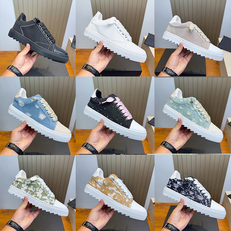 Designer Atelier Sneakers EU49 Cloud Canvas Couple Shoes Floral Print Denim Platform Shoe Tie Dye Street Fashion Casual Board Shoes 1163