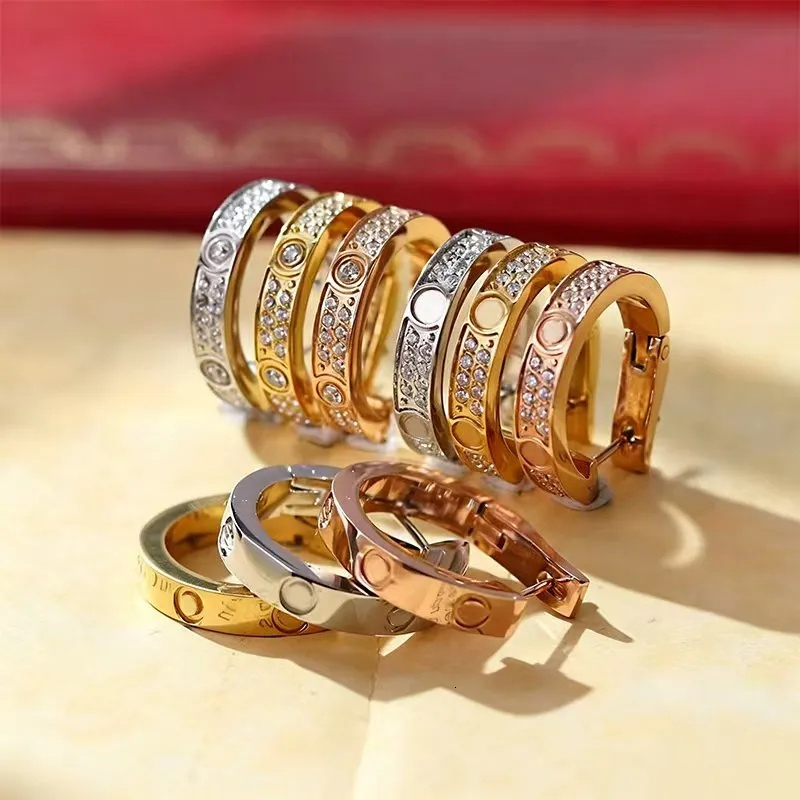 Nouveau ciel étoilé amour avec diamants or 18 carats en acier inoxydable boucles d'oreilles de créateur de fête de mariage pour les femmes444