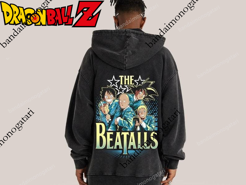 Washed vintage Dragon Ball Goku series hoodie, Japanese anime, autumn winter 330G heavyweight hooded sweatshirt, distressed and loose fit dc39