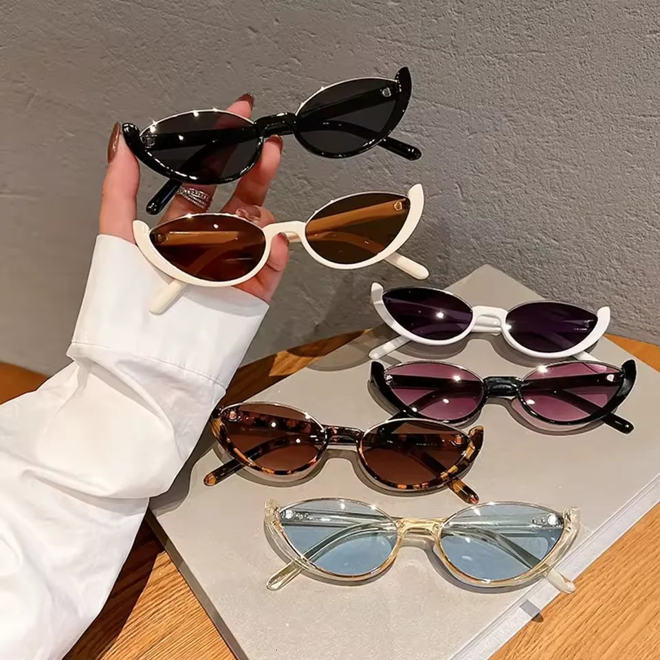 Small Cat Eye Sunglasses for Women Trendy Half-frame Sun Glasses UV400 Fashion Shades Eyewear Vintage y ner Sunglasses 260805
