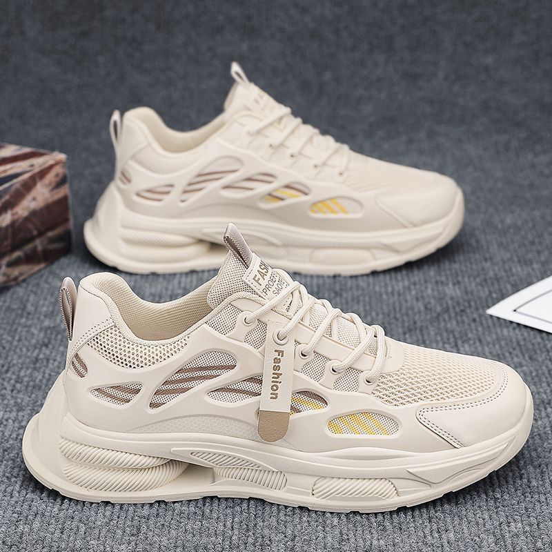 Spring men's shoes - new style breathable mesh shoes. Men's version in Korean style, versatile for all occasions. Thick sole, suitable for