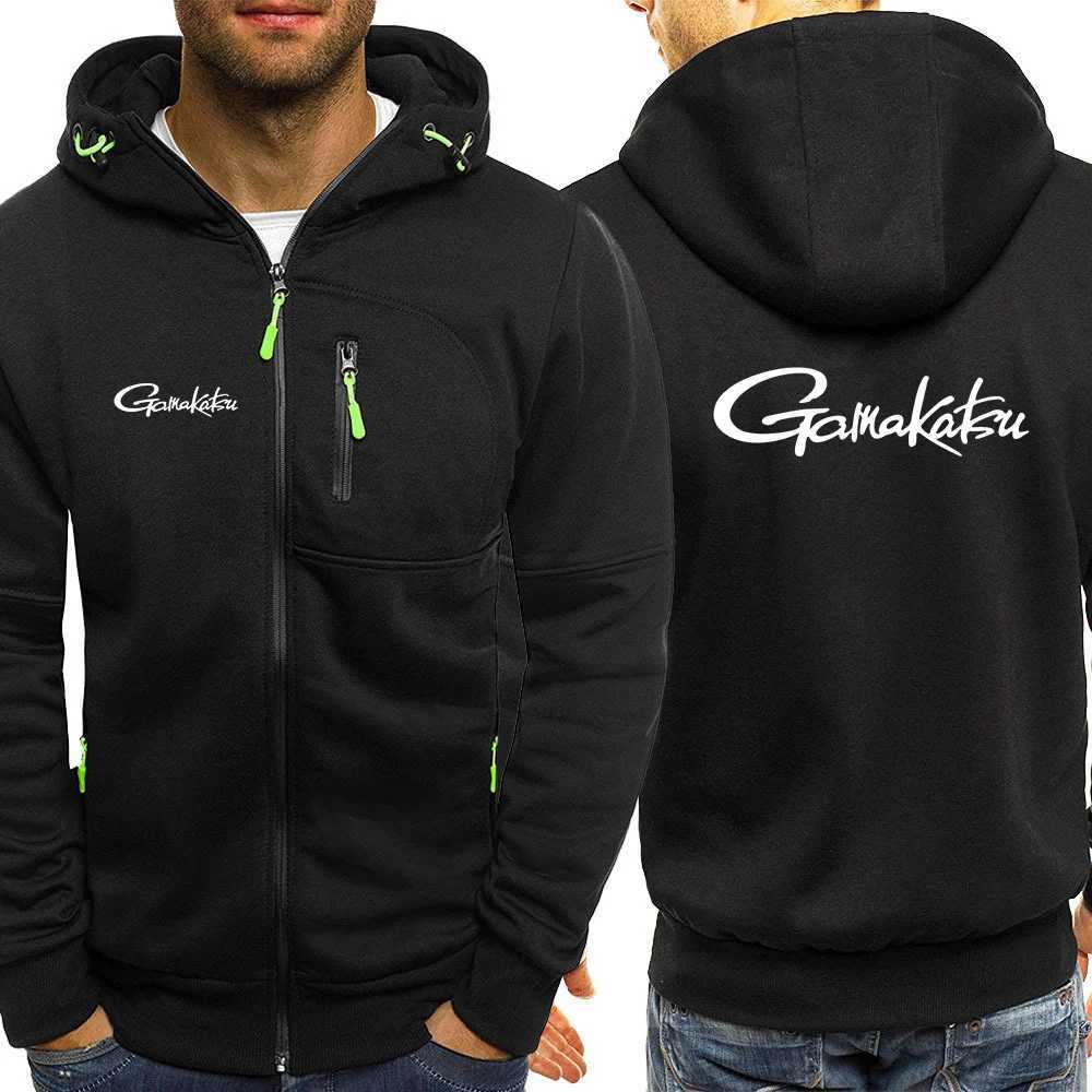 Gamakatsu Fishing 2024 New Men's Tri-color Hooded Jacket Spring and Autumn Leisure Slim-fit Harajuku Comfortable Zipper Tops S260805H52H