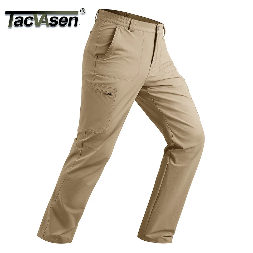 TACVASEN Men's Hiking Cargo Pants Summer Outdoor Lightweight Quick Dry Casual Water Resistant Fishing Work Stretch Pants 260805