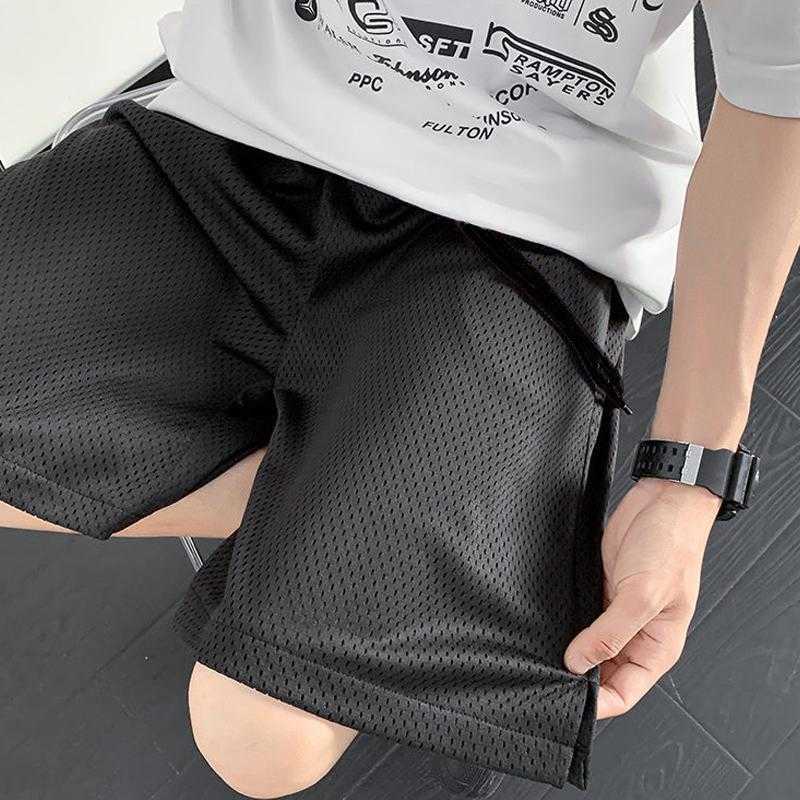 Men's Summer Ice Silk Mesh Shorts Quick-Dry Breathable Loose Shorts Men's Sports Casual Large Shorts S260804XUAB