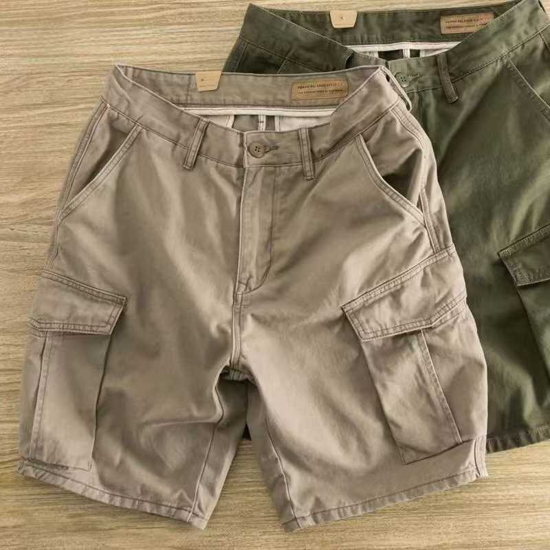 Men's Cargo Casual Shorts Trendy Loose Summer Versatile Outdoor Wear Trendy Brand Ins Style Straight Five-Point Shorts S260804D612