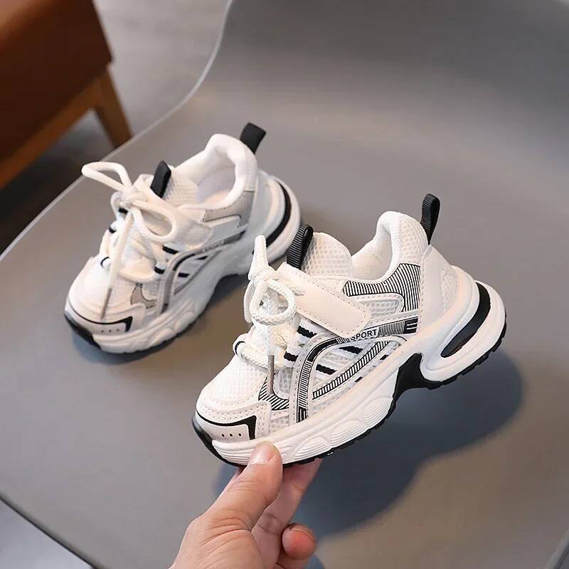 Kids Mesh Breathable Sports Shoe Lightweight Versatile Infant Boys Girls Baby Casual Spring Autumn Children Running Shoes 26Y0805