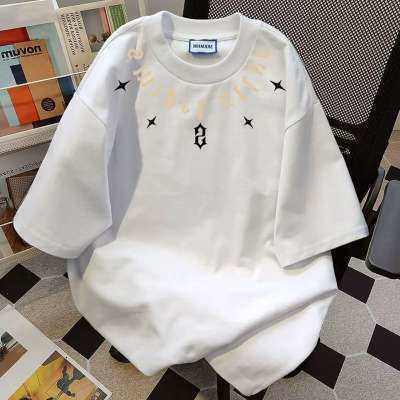 Japanese Designer retro short-sve t-shirt for men women 2026 new style loose fit ins-style cool and hip-hop round-neck half-sve base shirt top D2608