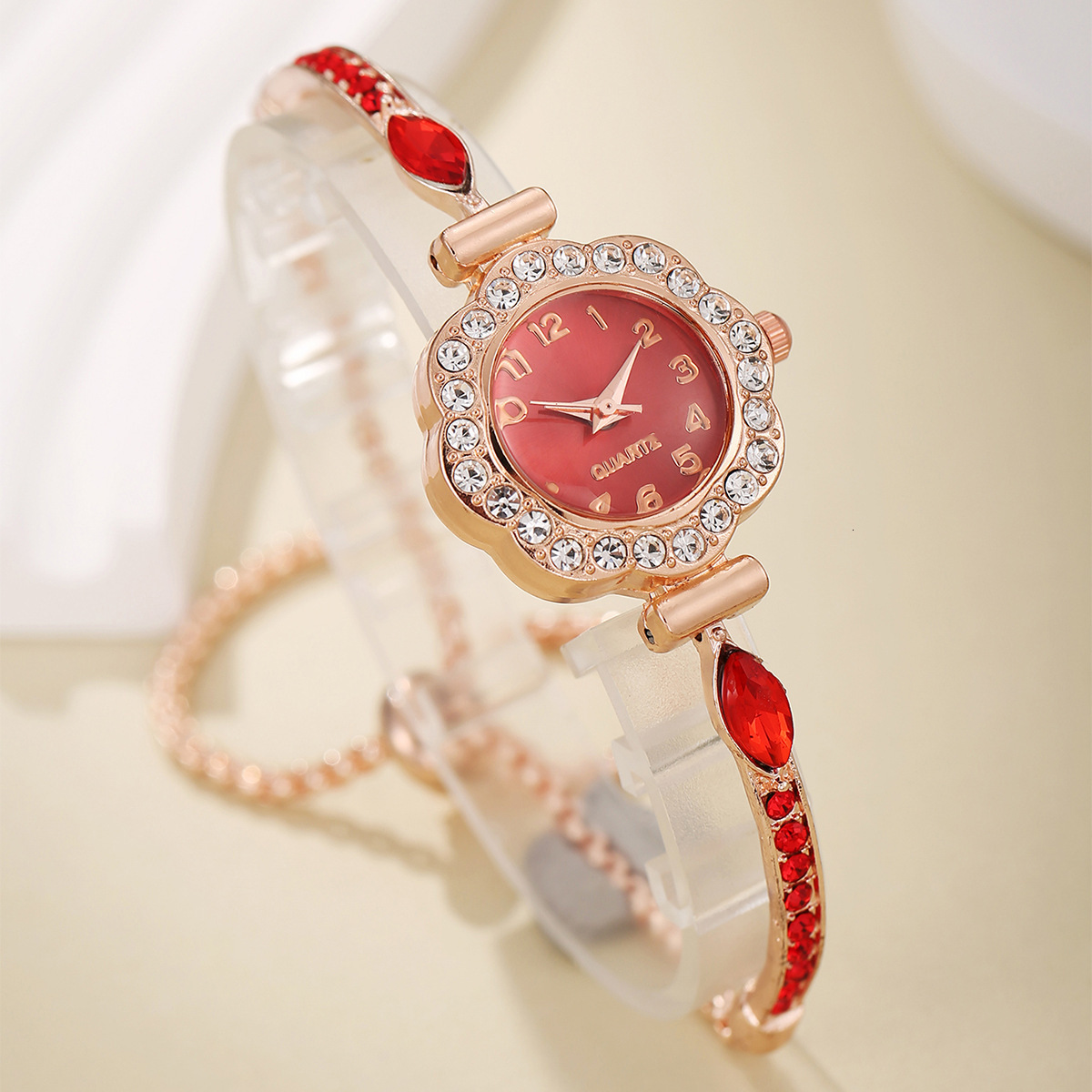 Women Wrist Watch quartz 2026 New Model Decorative ladies High-End Diamond-Embellished Lace Crystal Stone Strap Alloy Bracelet Quartz Watch, Availab