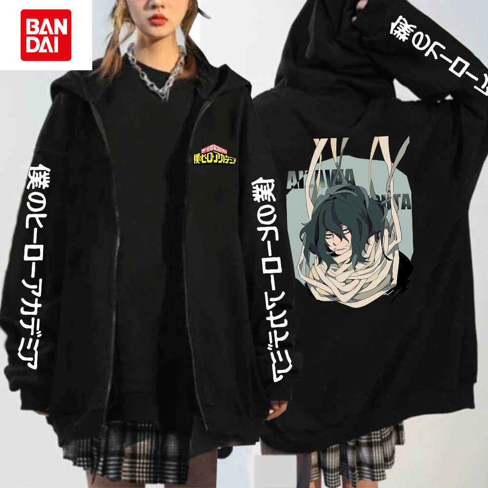 Bandai Anime My Hero Academia Shouta Aizawa Cool Cartoon Men Zipper hoodies Boku no Hero Academia Manga Streetwear Winter Zipper coats L2608054PT3