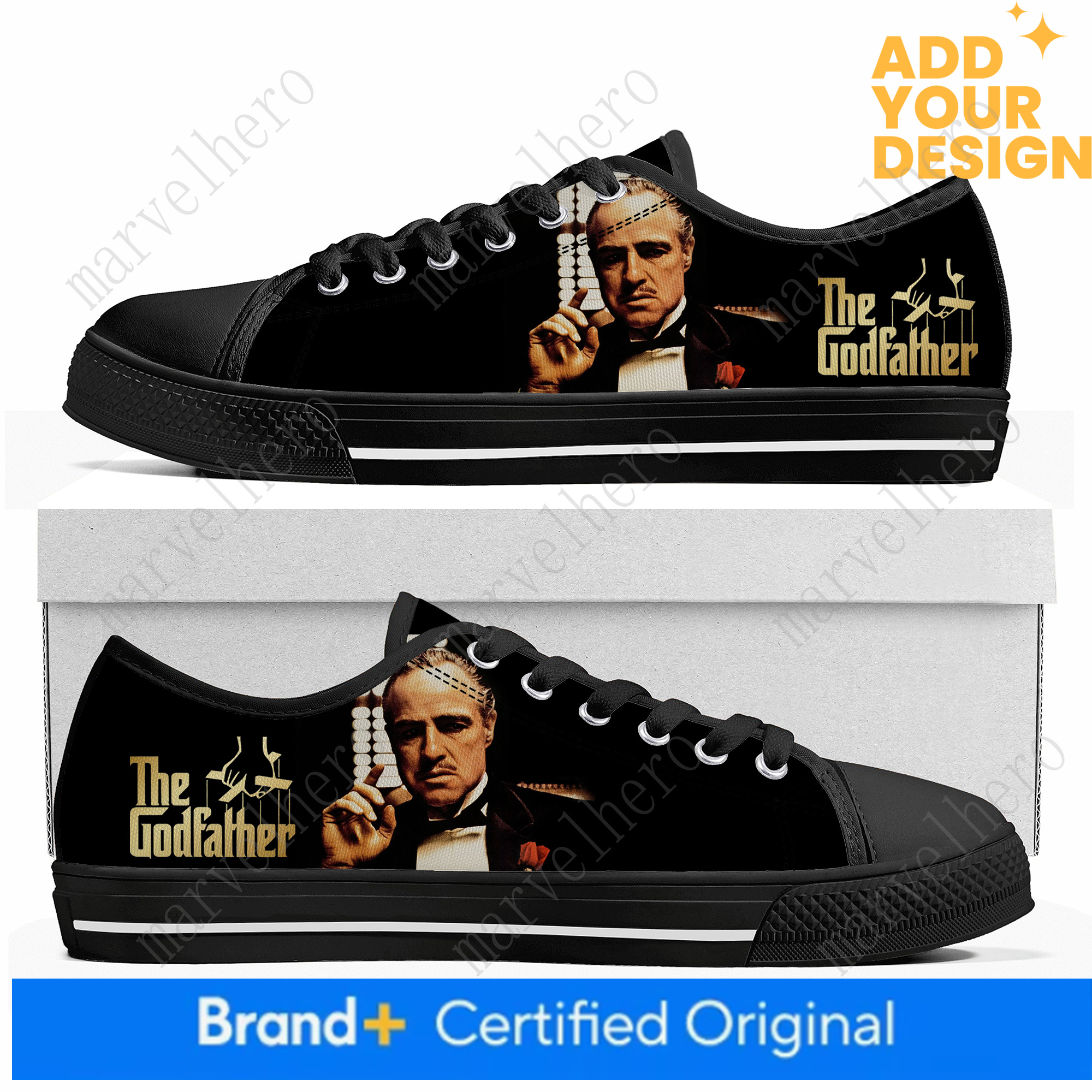 The Godfather Low Top Shoes High Quality Anime Casual Shoes Mens Womens Teenager Canvas Footwear Casual Unisex Couple Shoes Custom Shoe