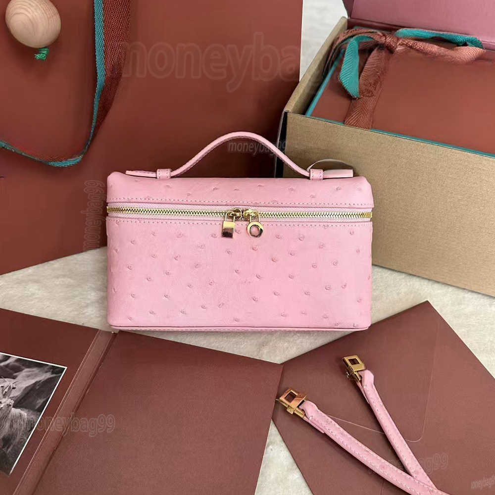 10A Cosmetic Bags Womens Classic Makeup Box Designer Makeup Bag Portable Ostrich Pattern Shoulder Bag Leather Quilted Cross Mini Luggage Mini Luxury