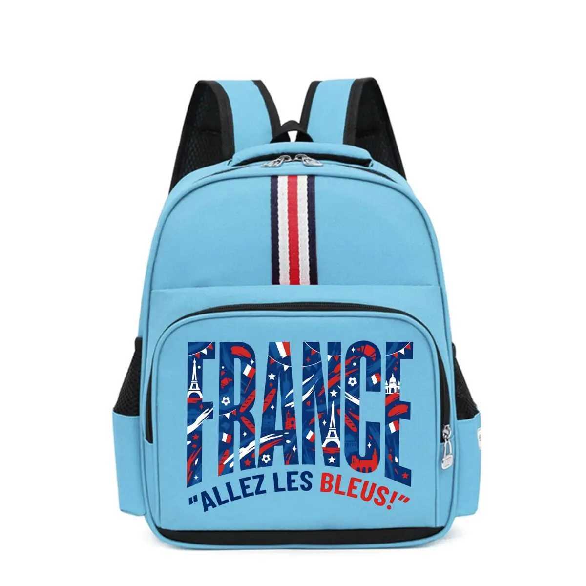 Soccer Fashion Fan Gifts Schoolbag "France Allez Les Bleus" Print 3 in 1 Backpack Shoulder Bag Pencil Case for Boys Girls S260804KYAK