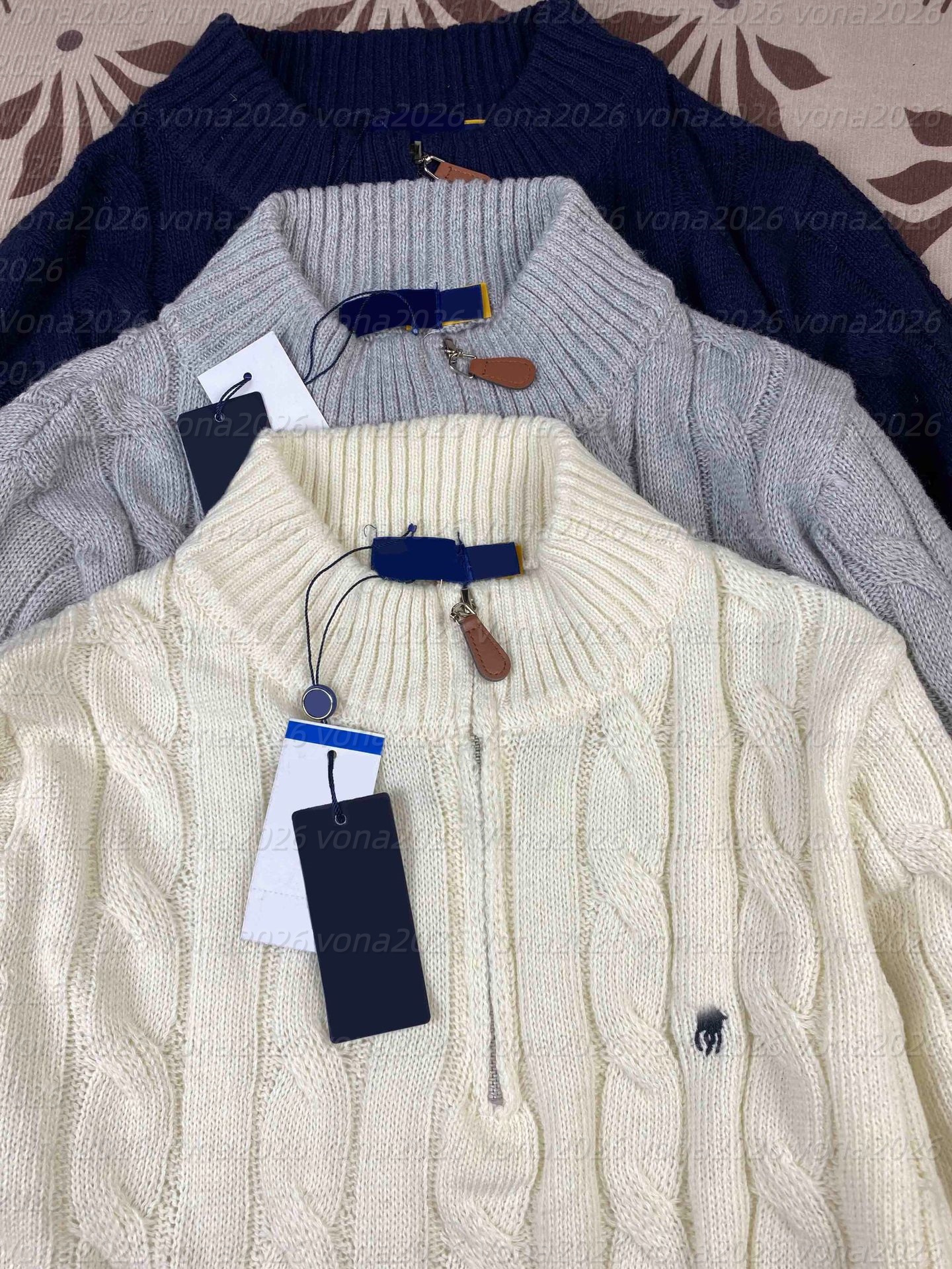 Designer Mens Sweaters Cardigan Wool Casual High Quality Pull Half Zip Women Hoodie Polos Jacket Winter Long Sleeve Sweater Pullover Size S-2XL