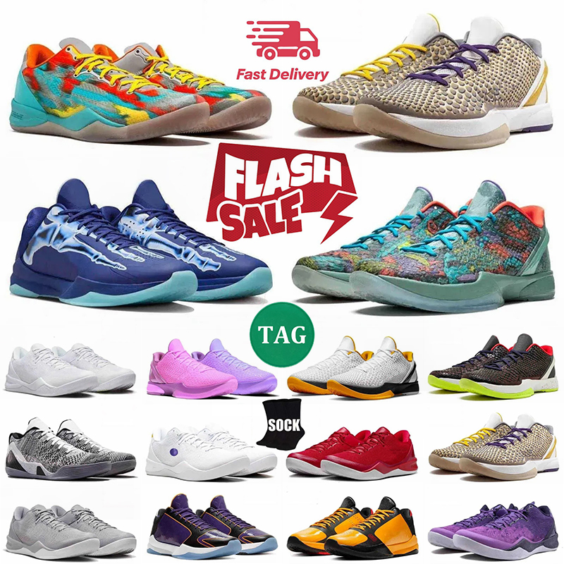 Nieuw 2025 Top Mamba 9 8 6 5 4 Protro Reverse Grinch basketbalschoenen Mambacita Eybl Think Pink X-Ray Aqua What The voor heren dames grote kinderen