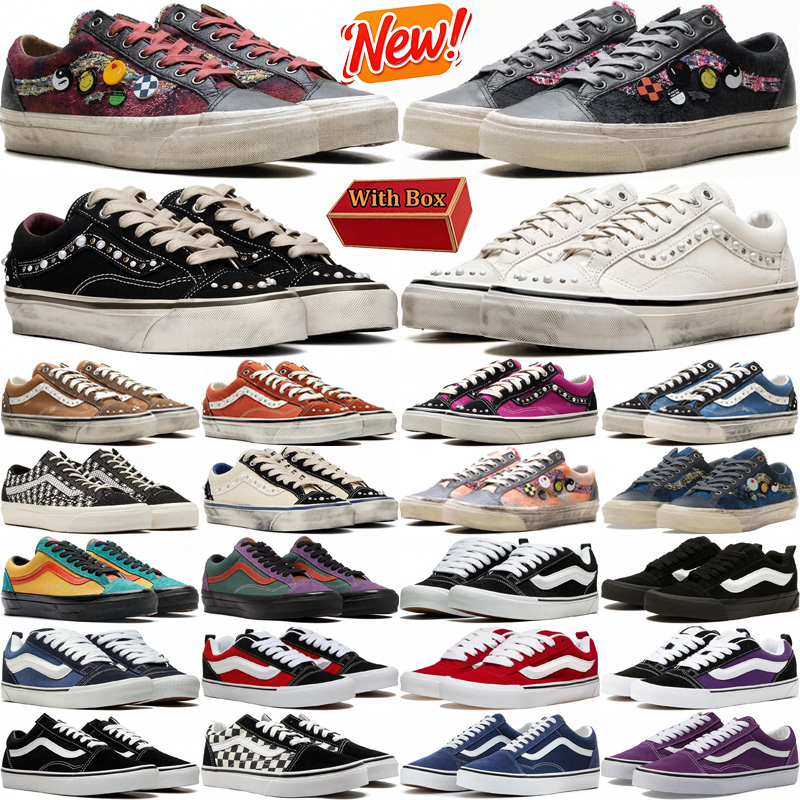 vans old skool vanspearlize shoe vansknu vanssneaker vanold van pearlized skools pearls shoes knu old with box designer men women casual sneakers