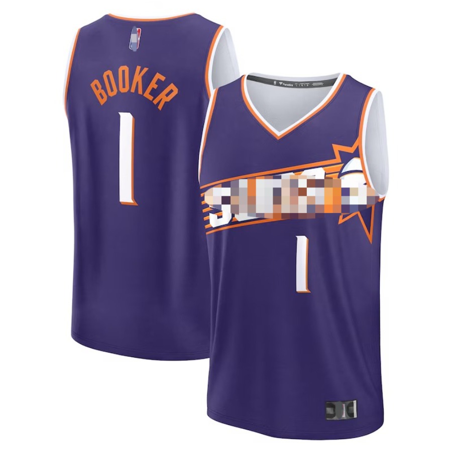 Maillot cousu en sergé Full Tackle de Basketball Sunss - Devin Booker 1 Dillon Brooks 3 Jalen Green 4 Royce ONeale 00 pour hommes S-XXXL