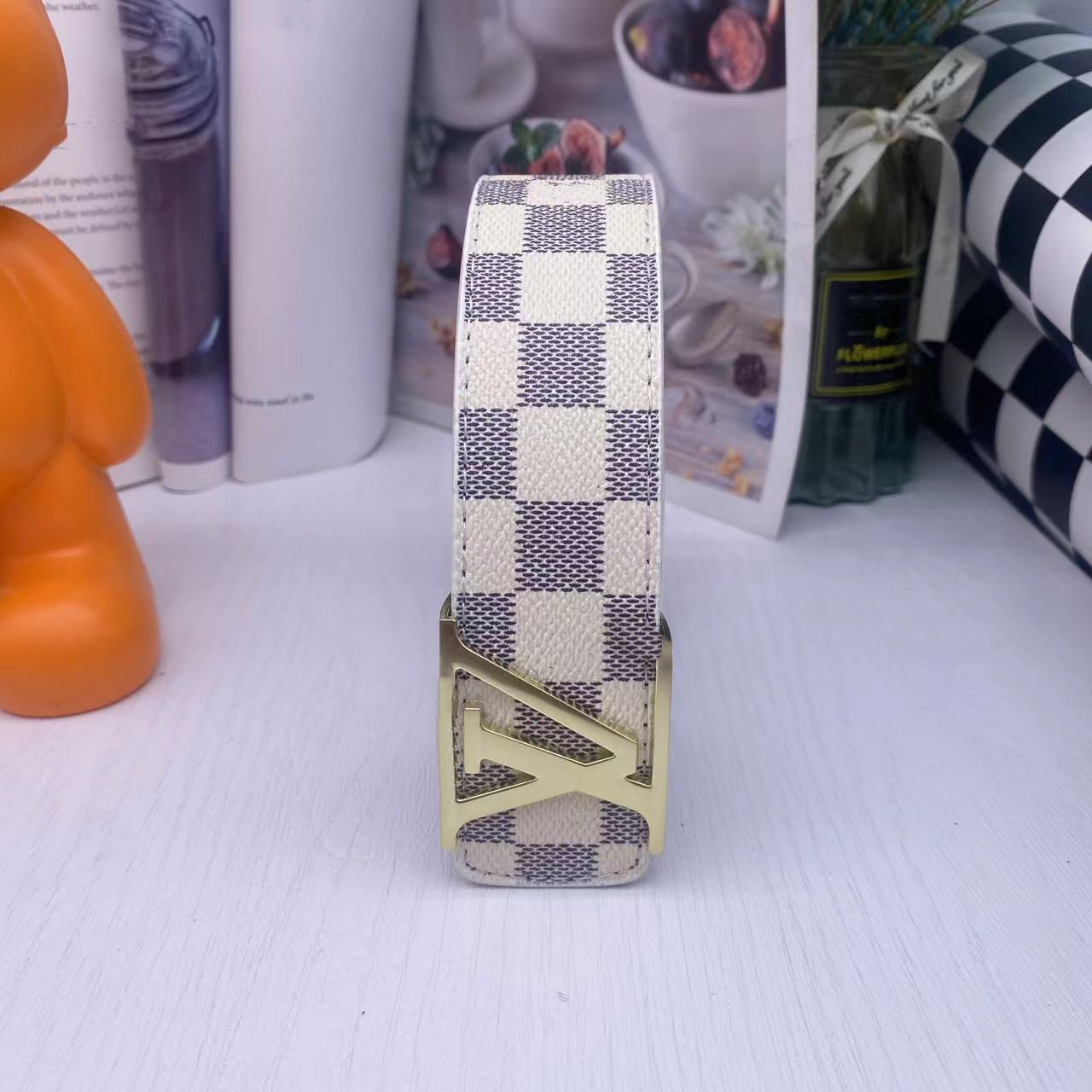 Belt designer belt luxury belts designer women 3.8 cm wide high quality Grid letter design fashion designer accessory women versatile belt very nice