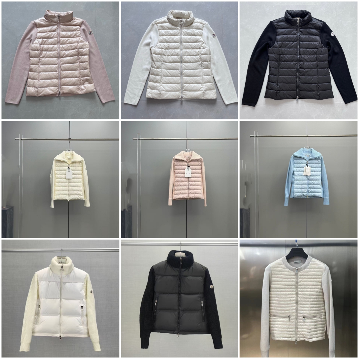 Women's designer minimalist knitted short down jacket, warm down jacket, lightweight warm jacket, suitable for daily commuting and shopping