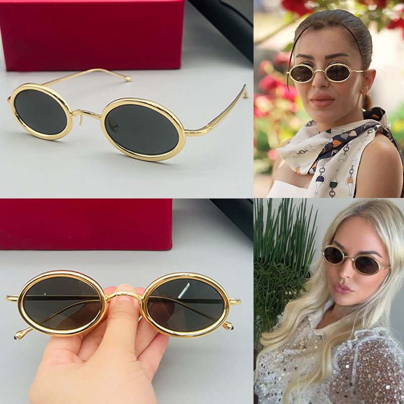 Occhiali da sole Capsule de CT Designer oval sunglasses fashionable 0649 metal frame womens Y2K retro UVA UVB protective 27ss Womens Fashion Banquet