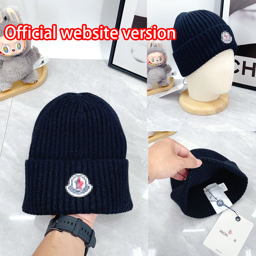 MoMMcler Beanie Hat Official Website 1:1 Luxury Designer Coarse/Fine Knitted Hat for Men and Women 2026 Autumn/Winter Warmth Cashmere Fashion Hat