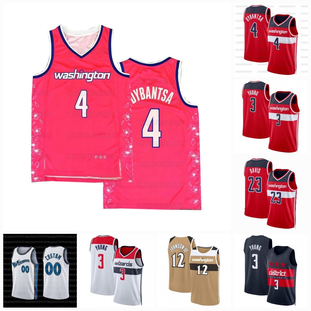 4 AJ Dybantsa 3 Trae Young Wizard 2026 27 Maillot de basket-ball City Alex Sarr Justin Champagnie Bilal Coulibaly Tre Johnson Kyshawn George Carr