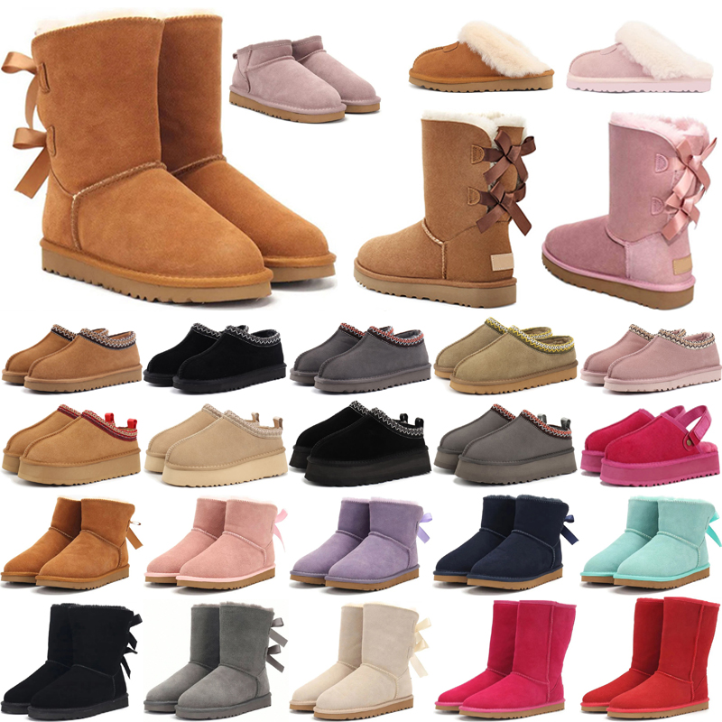 australia designer boots woman boot tasman tazz slippers classic winter snow fur booties chestnut black pink green ankle girl women sneakers boots s