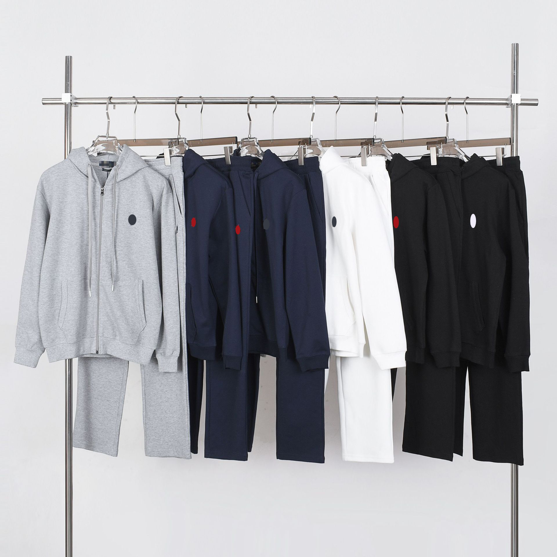 Designer Men's Polos tracksuits Sporty Casual Sports Hooded Back Zipper Set Comfortable Versatile Outfit casual street style two tone long slee