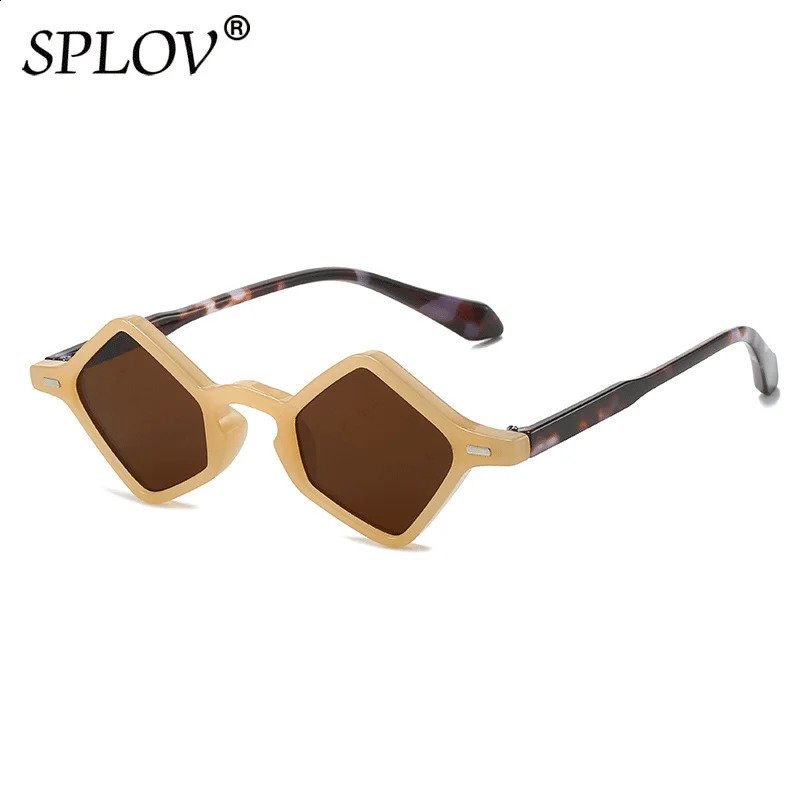 Fashion Ins Small Polygon Square Sunglasses Women Clear Ocean Lens Shades Men Trending Rivets Sun Glasses UV400 260805