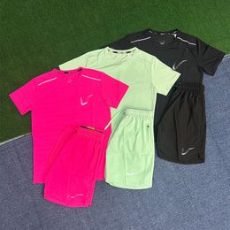2 piece Sports tracksuit designer miller mens set for running jogging basketball short Quick-drying fabric Lightweight sport set for men women