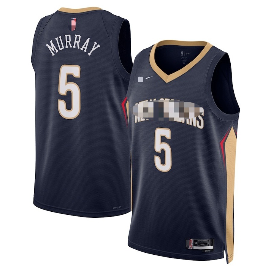 Maillot cousu en sergé Full Tackle de Basketball Pelicans - Zion Williamson 1 Brandon Ingram 14 Dejounte Murray 5 Herbert Jones 2 Jose Alvarado15