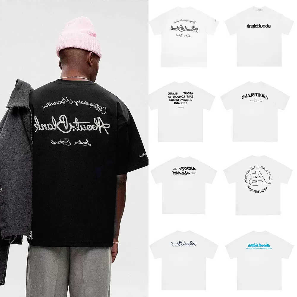 T Men's Shirts About Blank Vintage T-Shirt Retro British Classic Style Print Casual Harajuku Hip Hop Loose Summer Ventilation Tees Size S-XL D2