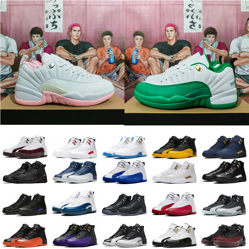 Reverse taxi 12 Basketball shoes Pearl Pink Flu french blue Game University gold Wolf Grey the master Bulls Class Outdoor trainers chaussures sch