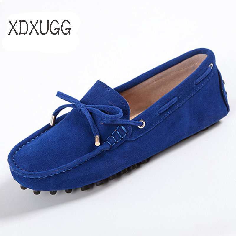 100% cuir véritable femmes appartements à la main femmes chaussures en cuir décontracté mocassin en cuir mode femmes chaussures de conduite 24071