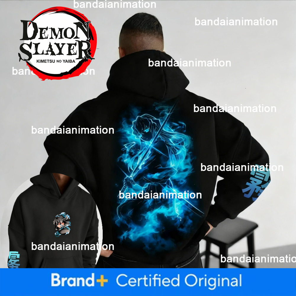 Demon Slayer Men's Hoodie Sweatshirt Muichiro Tokito Anime Spring Autumn Winter Boy Harajuku Long-sleeved Parent-child Outfit 57