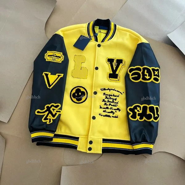 Lvlyness Jackets Designer Letterman Louise Jacket Bomber Coats Luois Vutiton Bomber Jackets Autumn Men Baseball Jackets Hip Hop Luxury Fashion Be0
