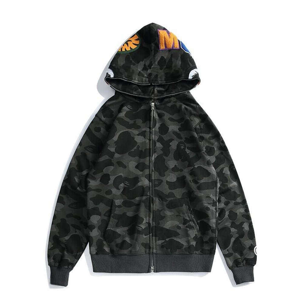 Bathing A Ape Tracksuit Hoodie Full Zip Up Mens Camouflage Jacket Hoody Hooded Sweatshirt Man Womens Sweater Long Sve Cardigan Bathing Apes Hoodie m