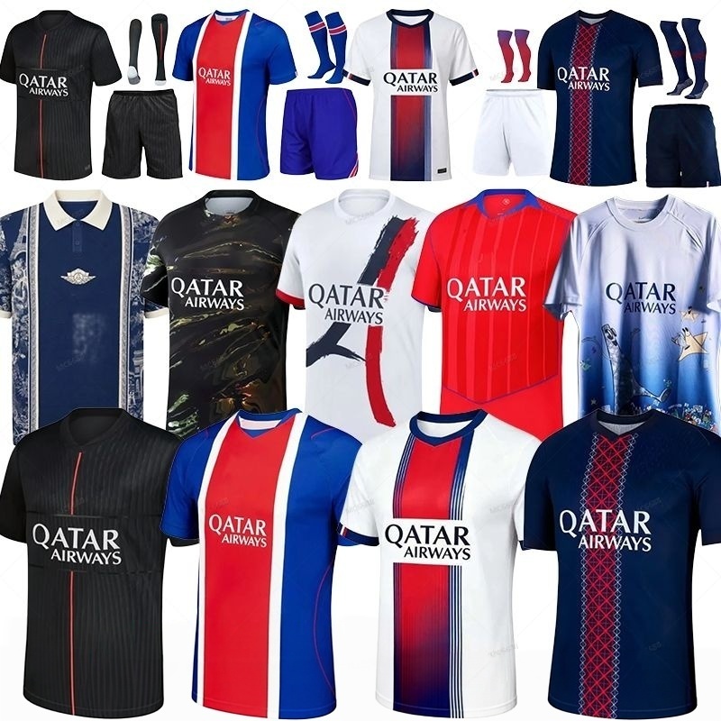 pssges Jersey 26 27 28 Ousmane Dembele Kvaratskhelia Maillot De Football Shirt Top Gianluigi Kit Soccer Jerseys Kids Paris St Germain Jersey Foot Ca