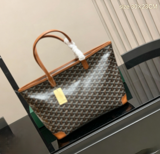 Designer Tote Bag Women Luxury Handbag Classic Chevron Pattern Large Capacity High Quality Shoulder Bag Leather Trim Top Handle