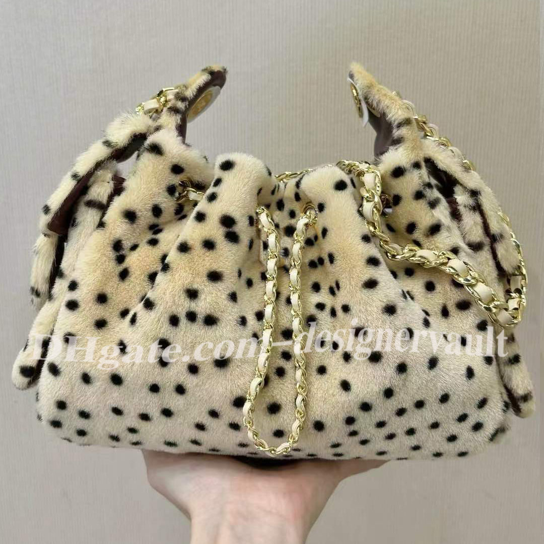 Designer Bag Luxury Shoulder Purse Bucket Leopard Fur Chain Crossbody Women Handbag Tote Bag Hobo Mini 25 Bag Premium Mirror Quality Fashion 2026 Tr