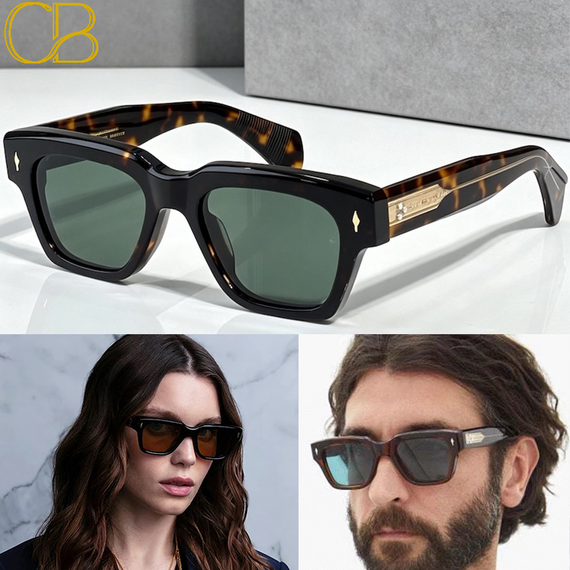 Fellini Acetate Sunglasses Designer Handmade TOP Quality High Cat Eye Glasses Thick Retro Vintage Steampunk Men Women Summer Beach Optical Luxury